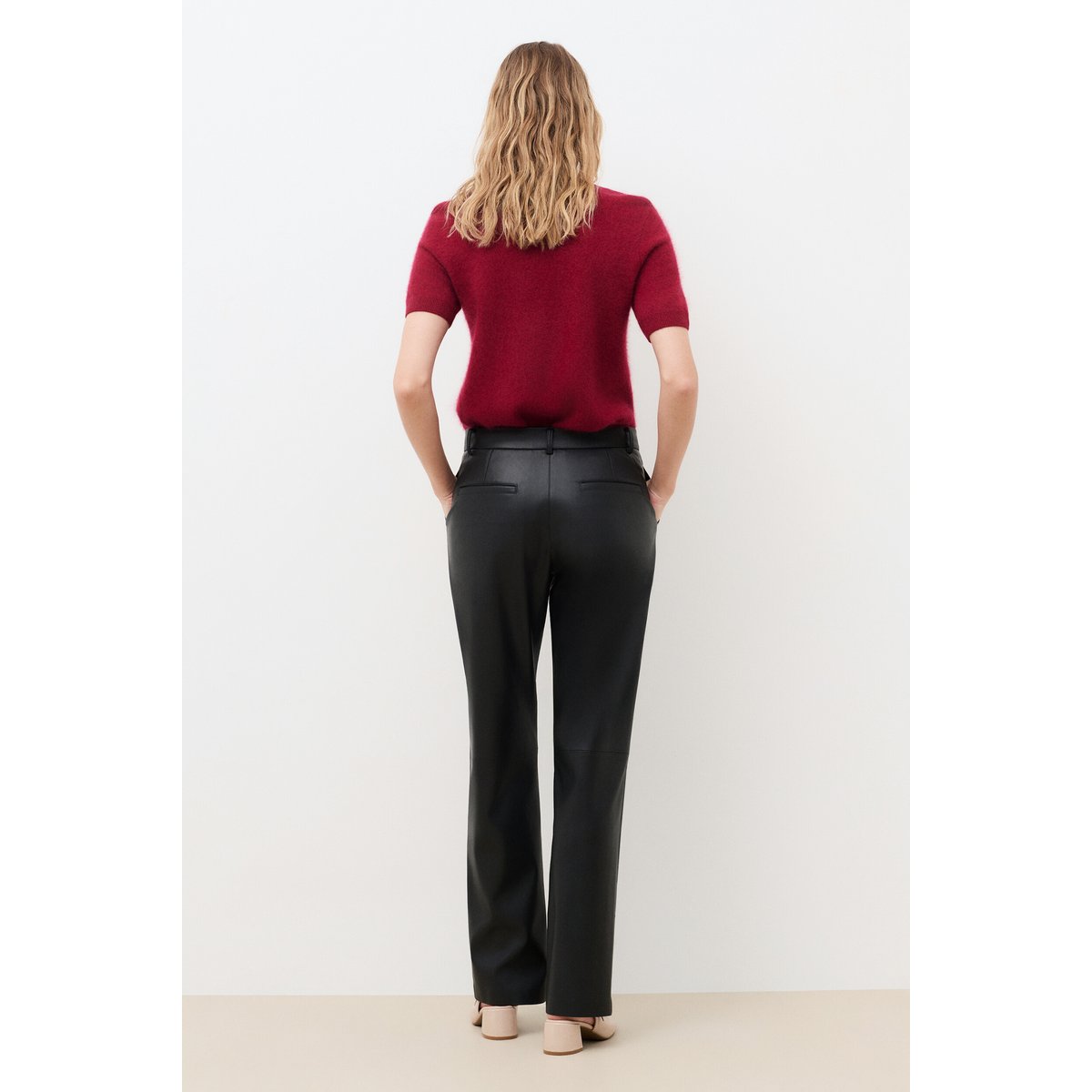 Pantalon droit doublé PHEATHER noir, CAROLL