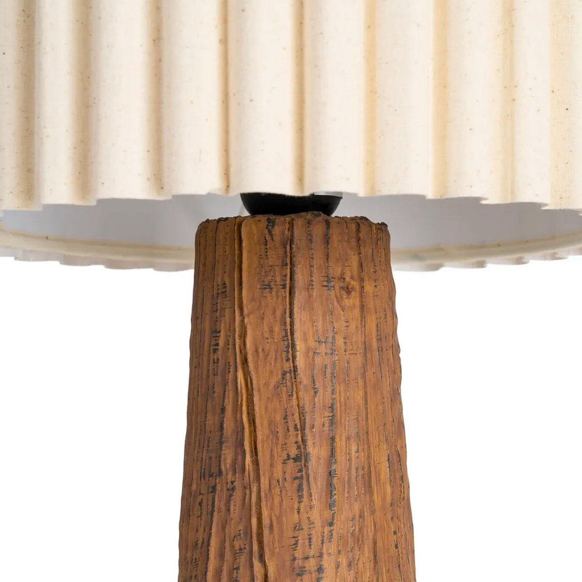 Lampe à poser résine marron et abat-jour beige 26x26x46.5cm marron, WADIGA