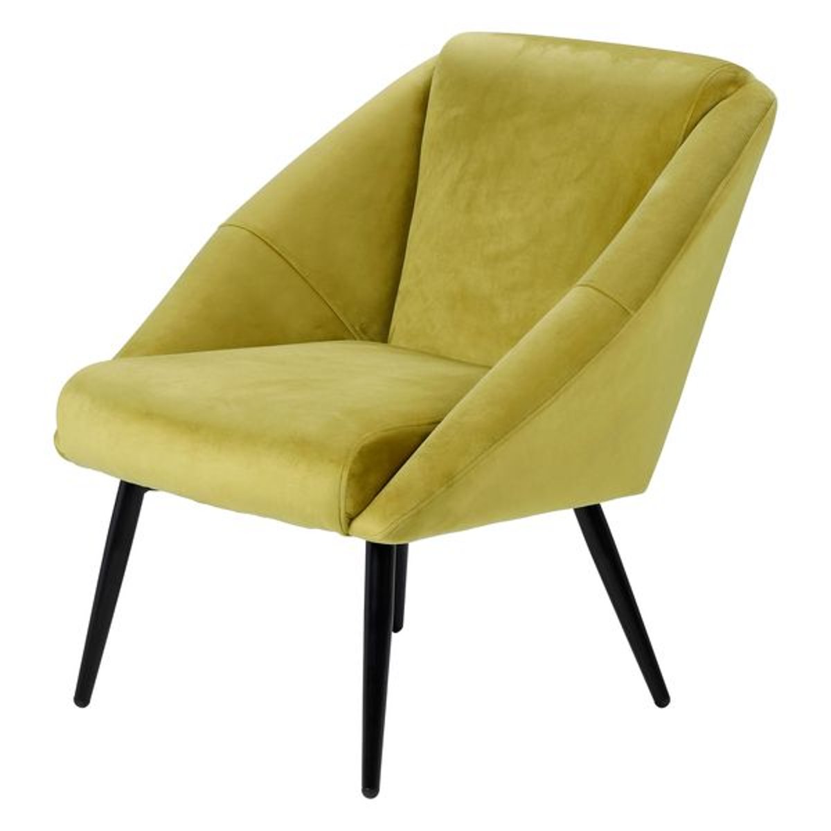 Fauteuil velours ocre, ZAGO
