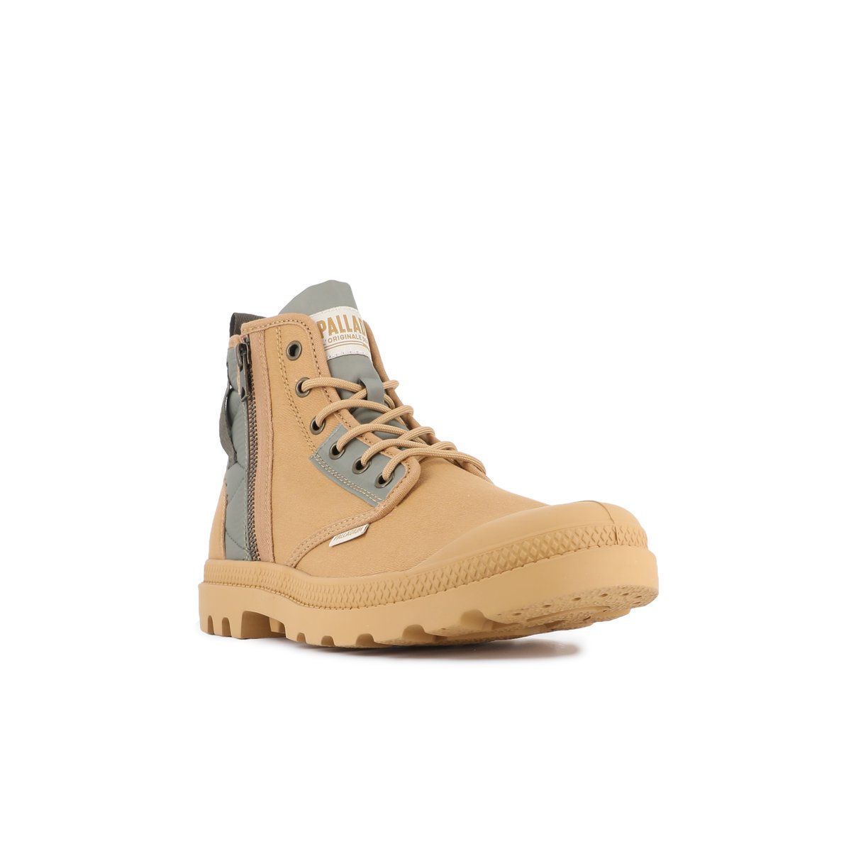Boots en toile PAMPA DETROIT ZIP marron-woodlin, PALLADIUM