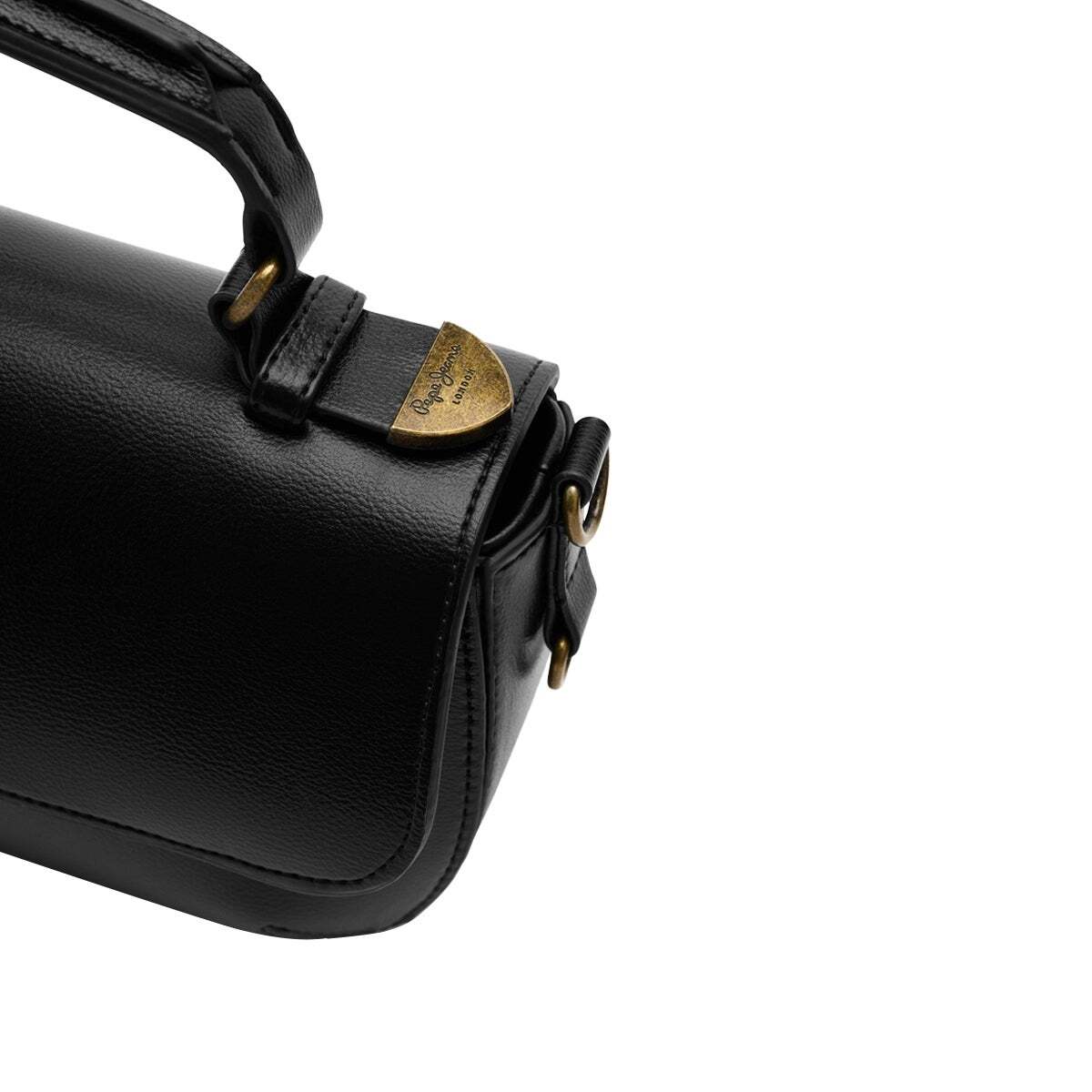 Sac Bandoulière À Rabat Effet Cuir noir, PEPE JEANS