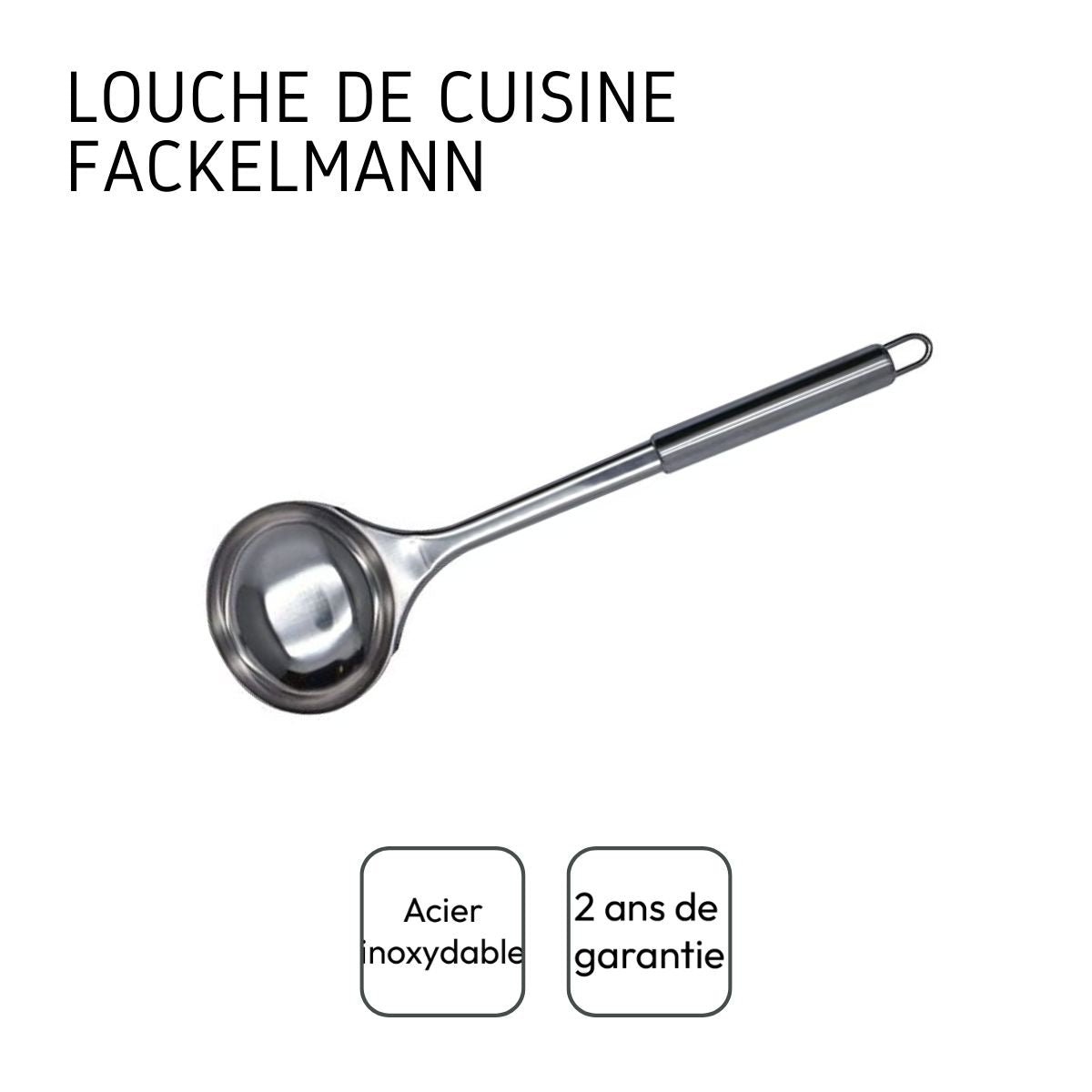 Ensemble de 2 Louches en inox ELEMENTAL inox, FACKELMANN