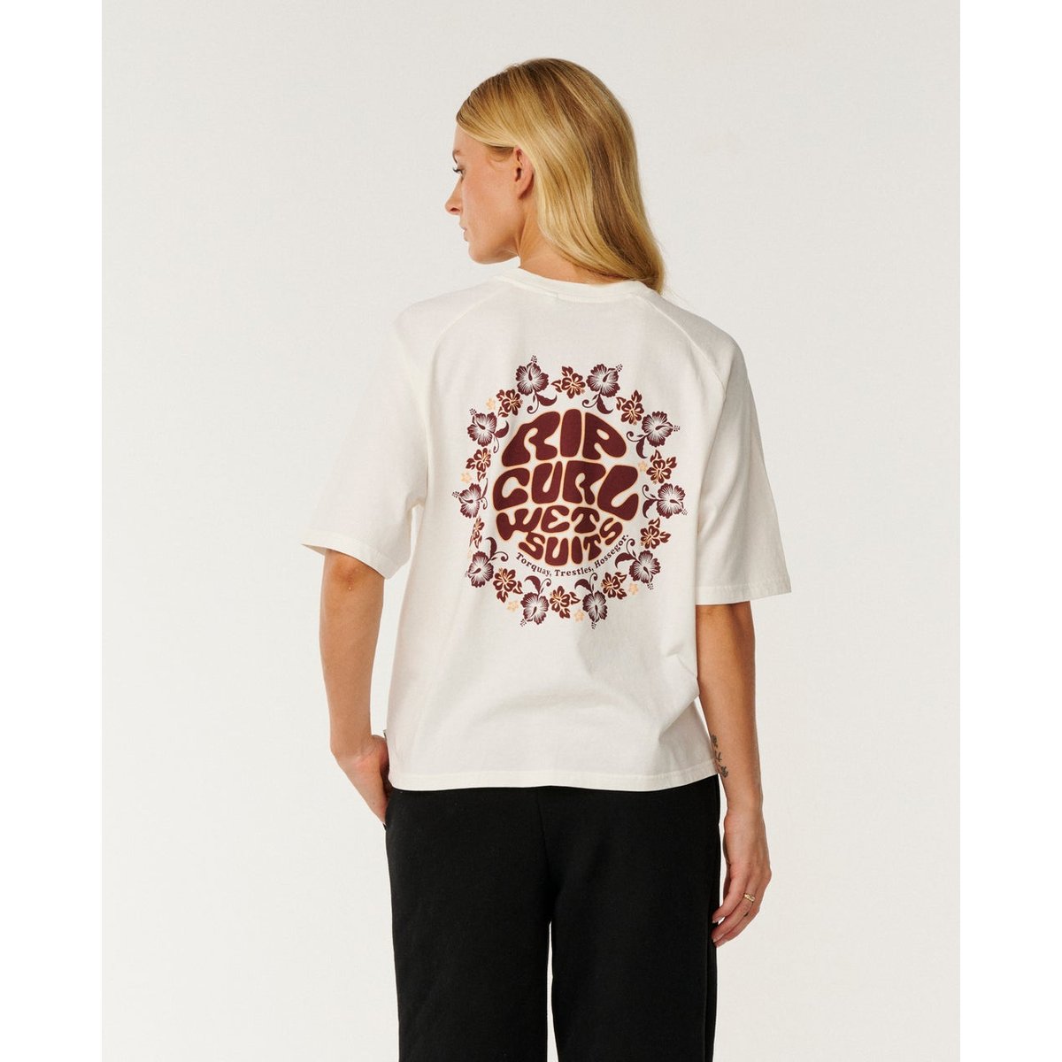 T-shirt boxy Hibiscus ARCHIVE os, RIP CURL