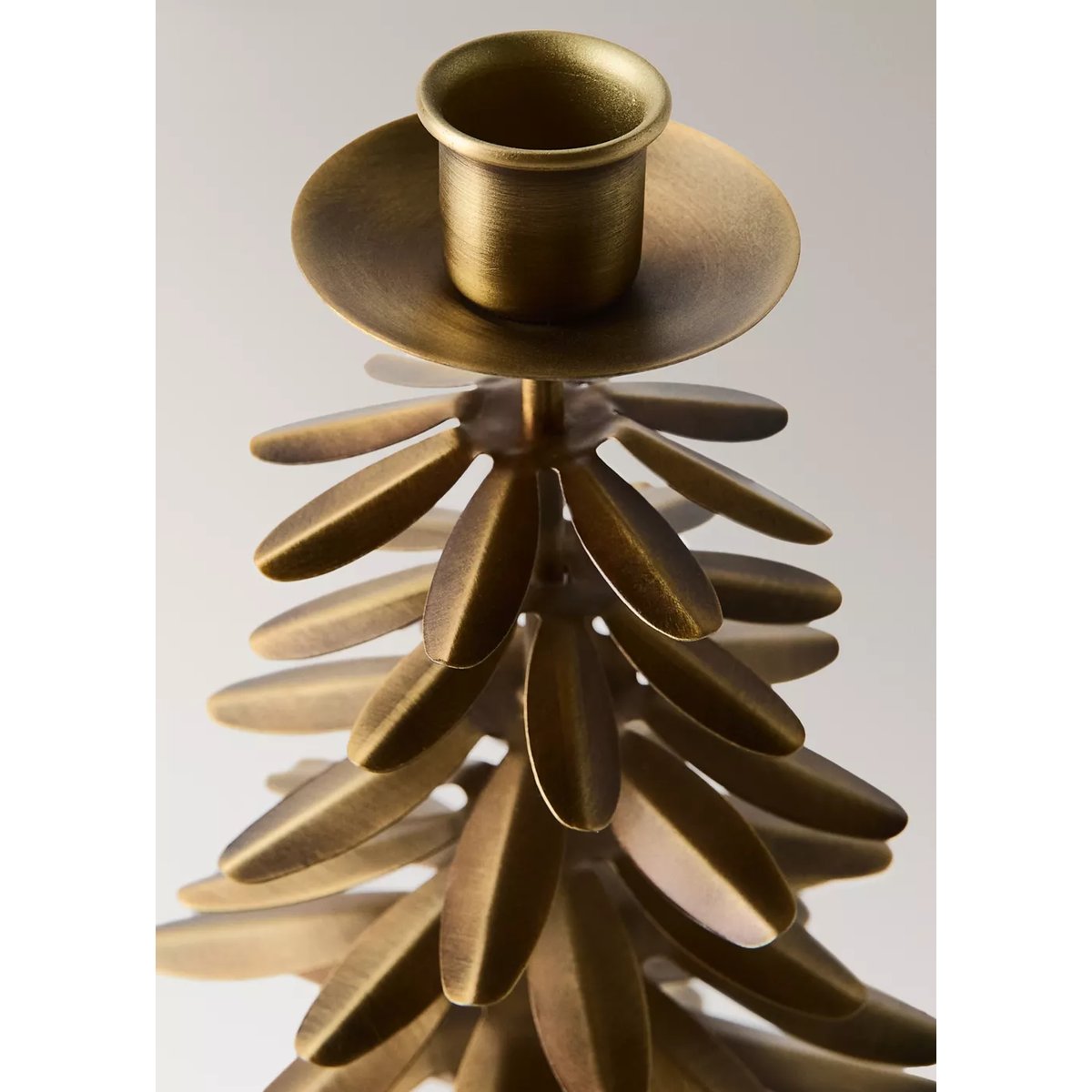 Grand bougeoir en fer en forme de sapin or, MANGO HOME