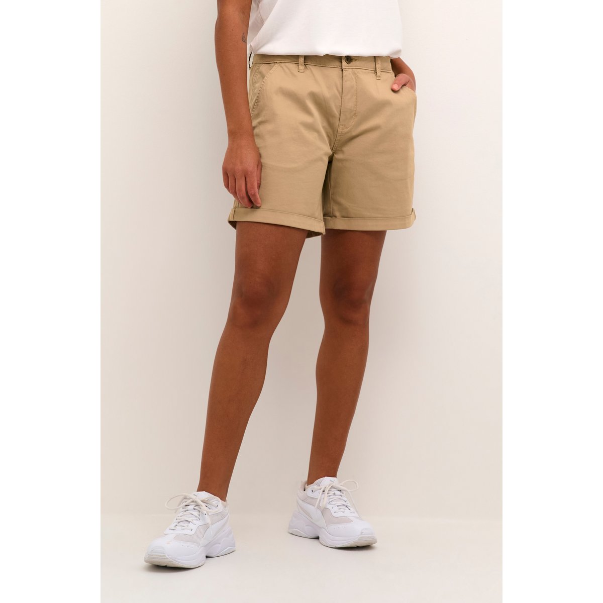 Shorts casual beige dune, CULTURE