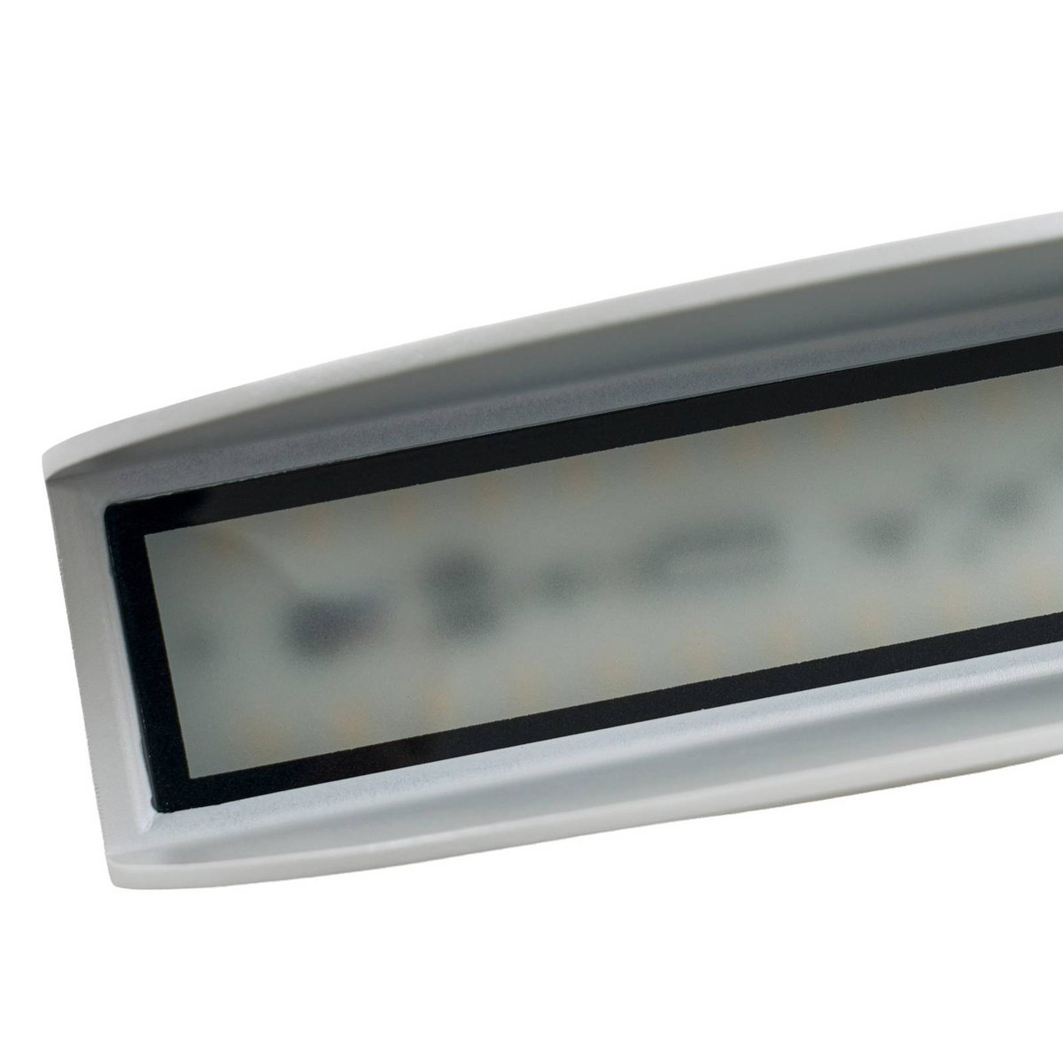 Applique extérieure en aluminium moderneLED gris clair, transparent, LUCANDE