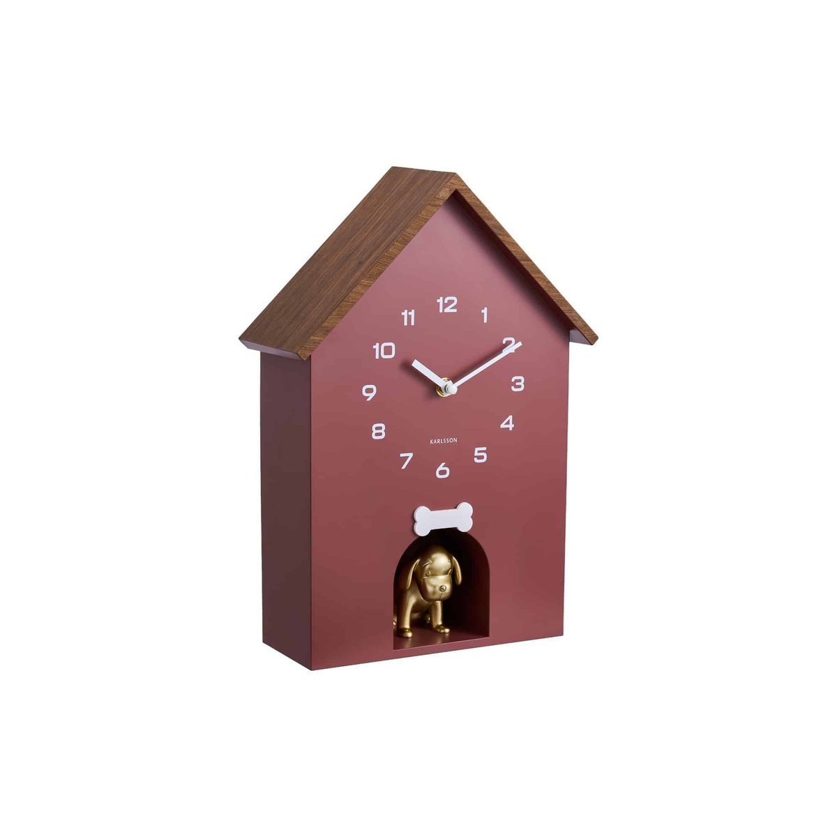 Horloge Murale Plastique DOG HOUSE bordeaux, KARLSSON
