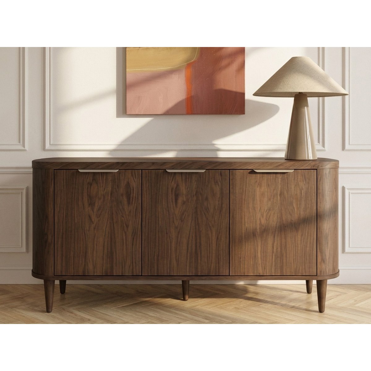 Buffet bas en 3 portes 179 cm, MAZARGUES marron foncé, BOBOCHIC