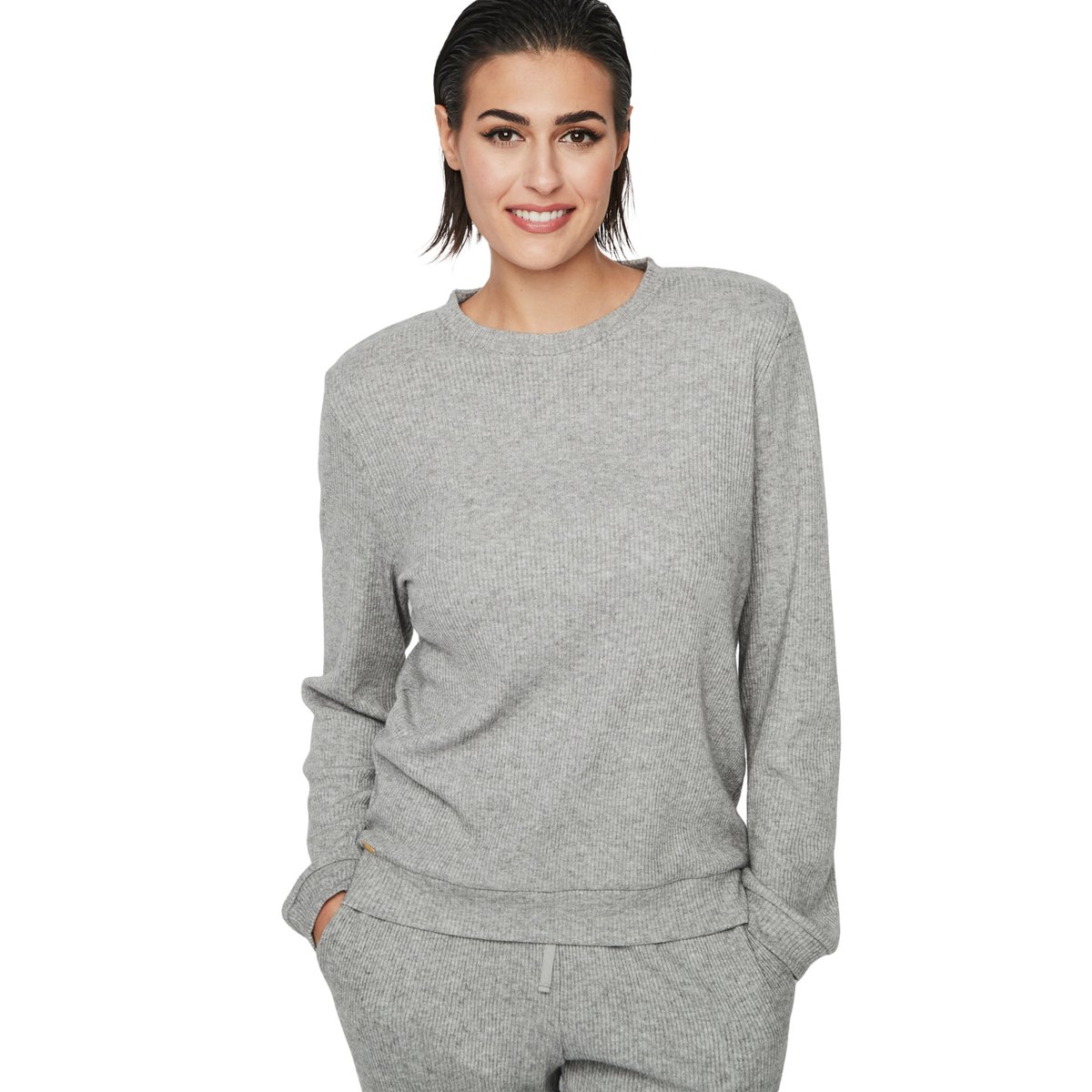 Pyjama pantalon top manches longues P106 CLOUD NINE gris, SELMARK