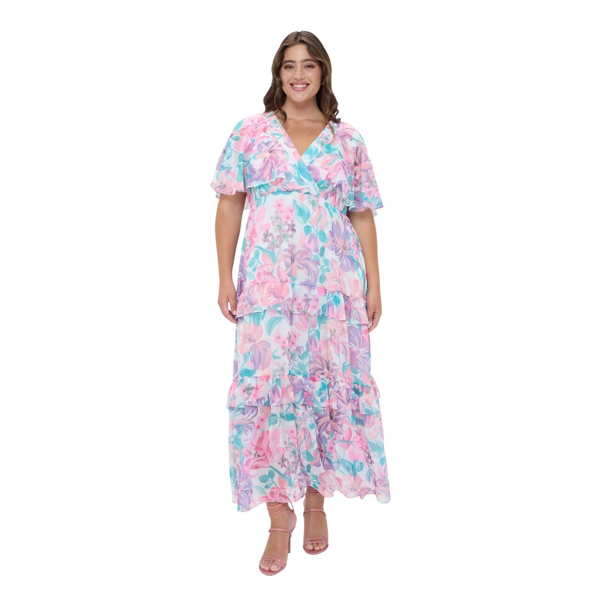 Robe fleurie rose, FIORELLA RUBINO
