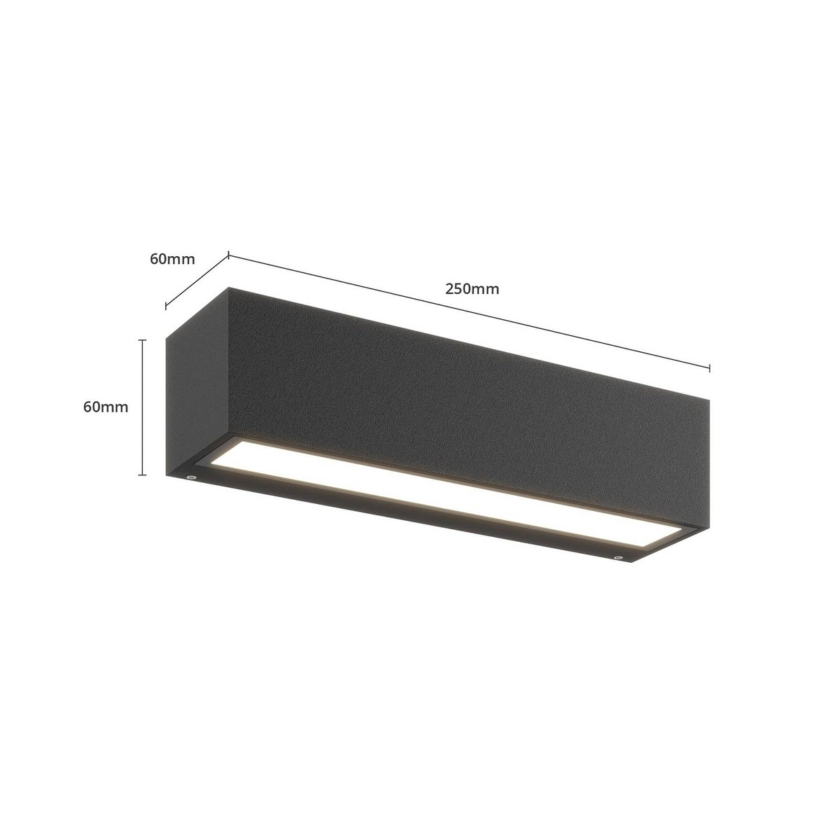 Applique extérieure en aluminium moderneLED anthracite, LUCANDE