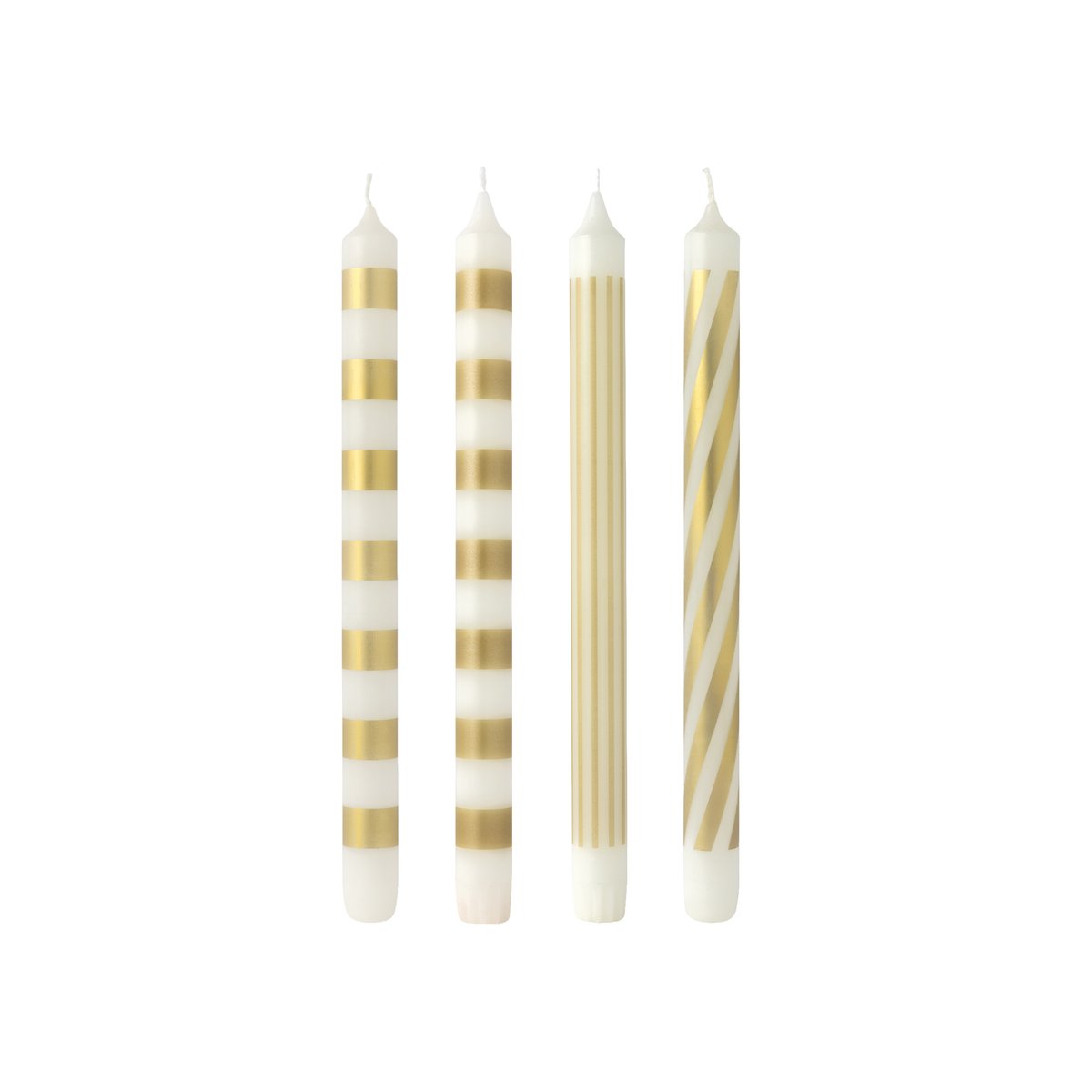 Bougies Longues Blanc/Doré, 4 Pièces CHRISTMAS CHIC couleur unique, VILLEROY & BOCH