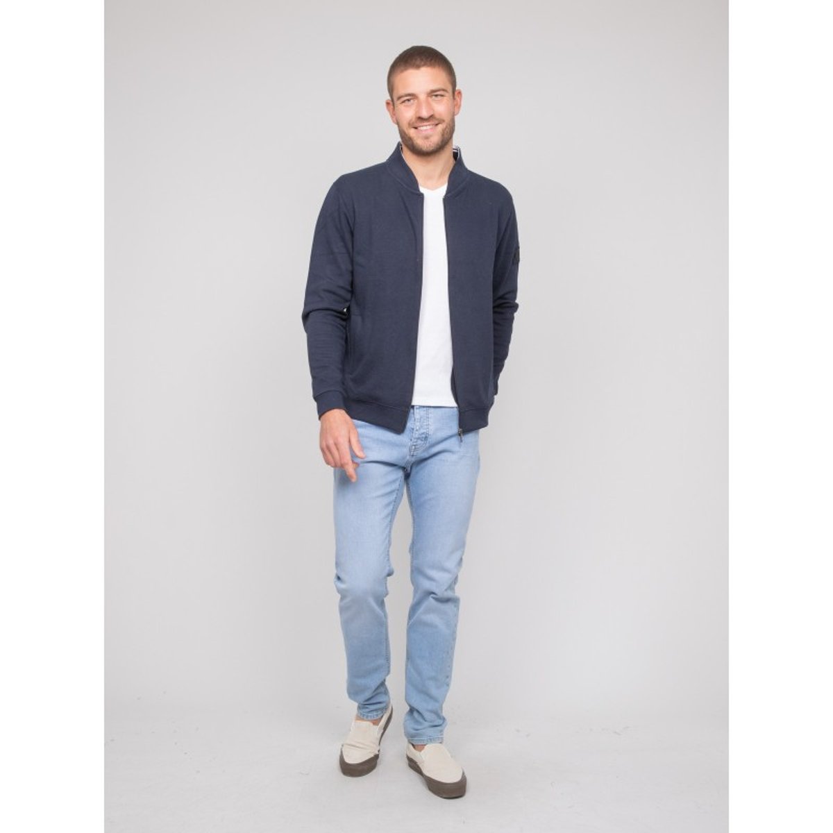 Gilet Zippé Coton Walivio bleu marine, RITCHIE