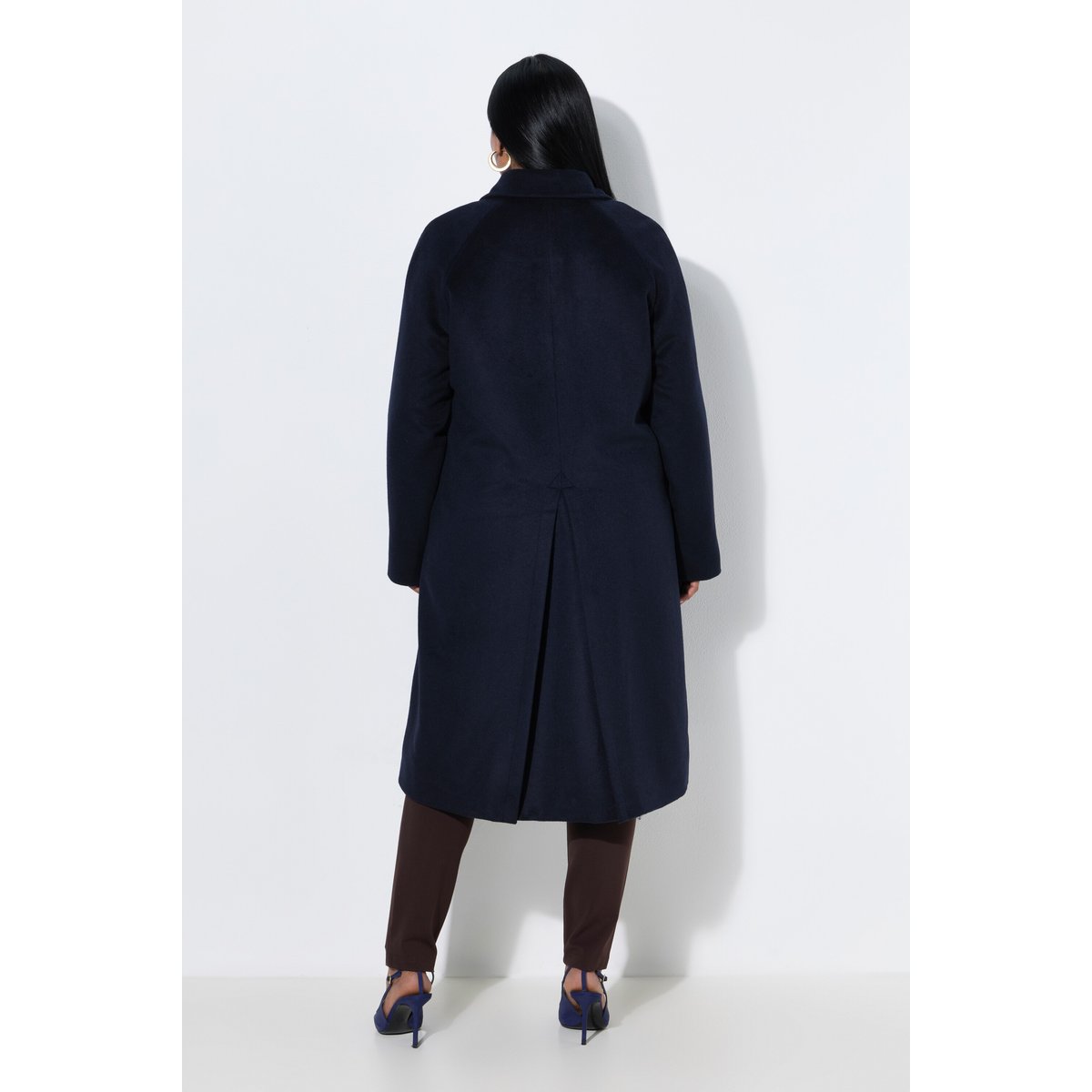 Manteau en laine, col chemise marine foncé, ULLA POPKEN