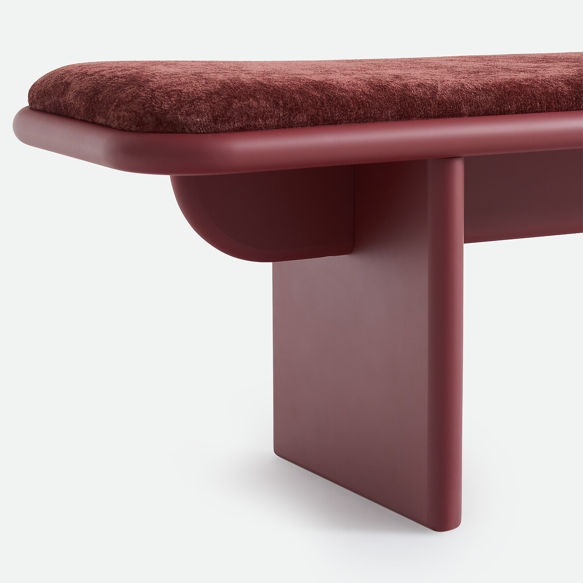 Banco XL de MDF lacado en mate, 230 cm de largo, MARVELA rojo, LA REDOUTE INTERIEURS