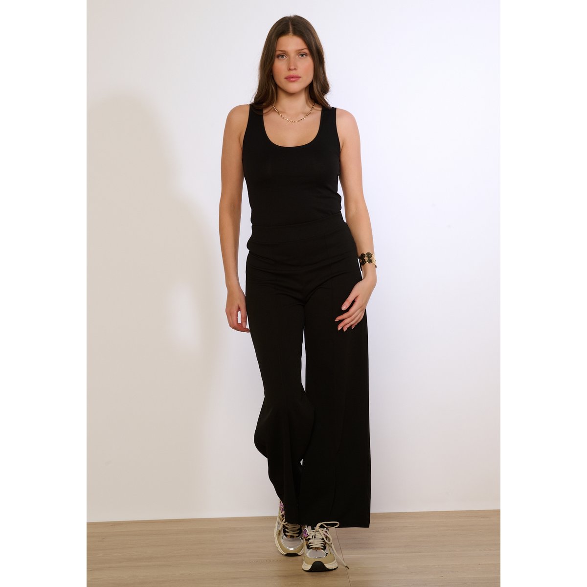 Pantalon ample chic noir, LOLALIZA
