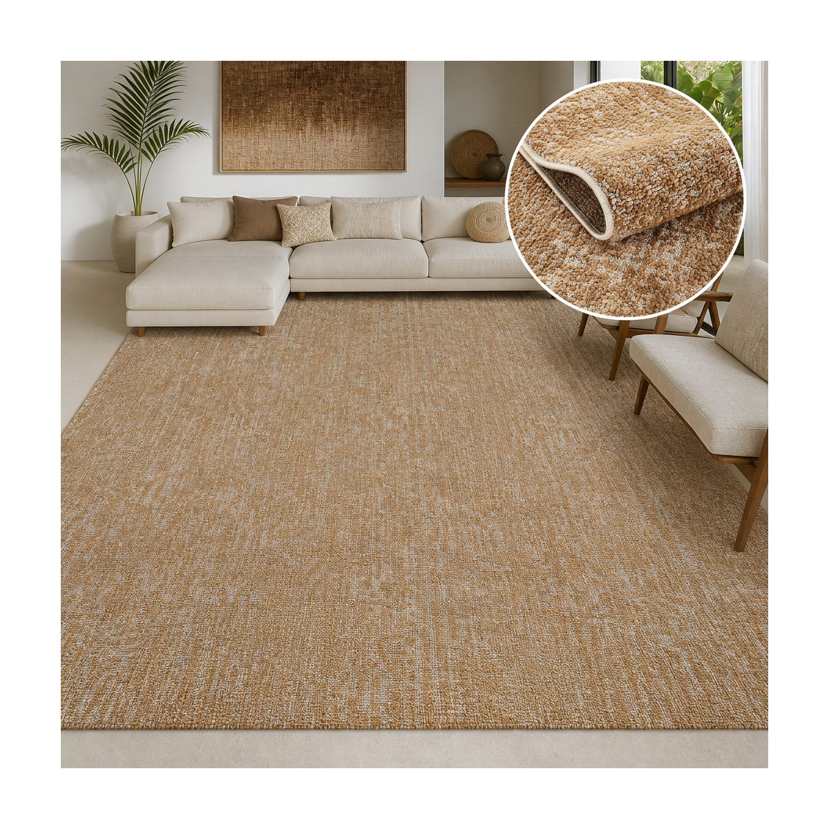 Tapis kilim faux uni, tissage authentique, design épuré, DUCCA beige, crème, UN AMOUR DE TAPIS