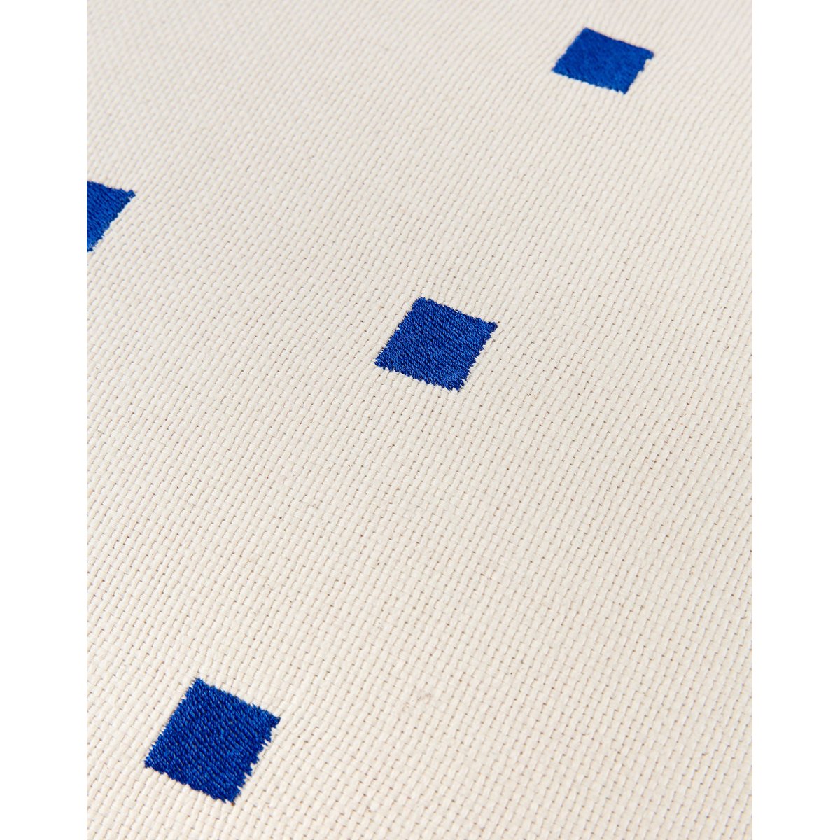 Coussin carré brodé Simon blue, NOBODINOZ