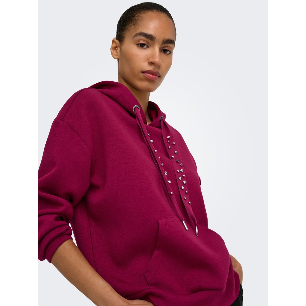 Sweat À Capuche rumba red, ONLY