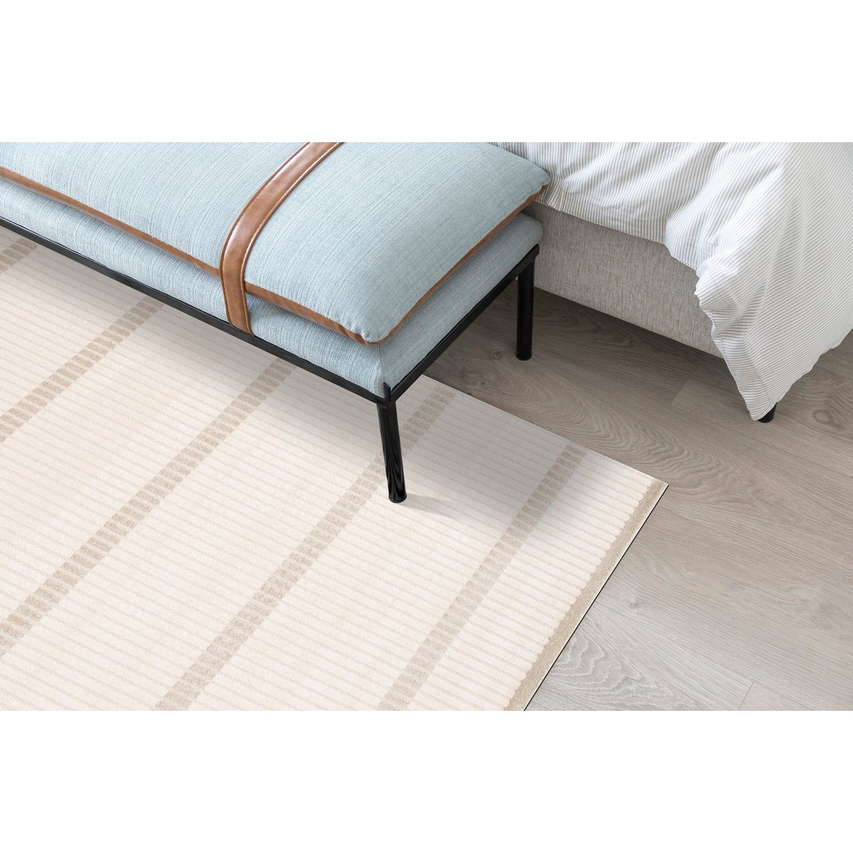 Tapis intérieur doux avec relief et couleurs naturelles LINEA beige sable, AFK LIVING