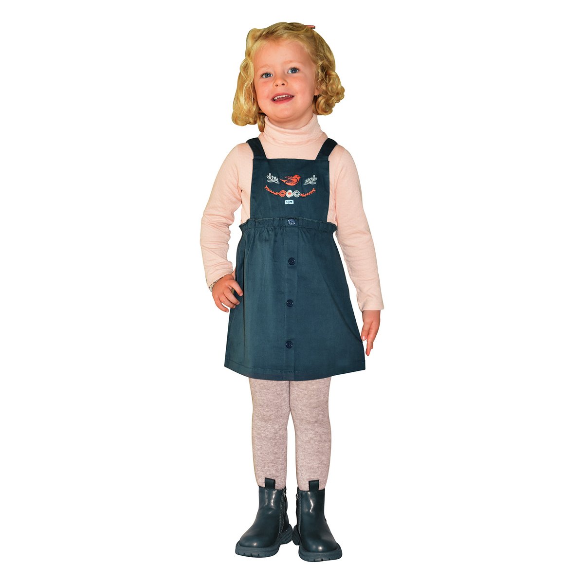 Robe miranda twill sans manches enfant bleu, SUCRE D'ORGE