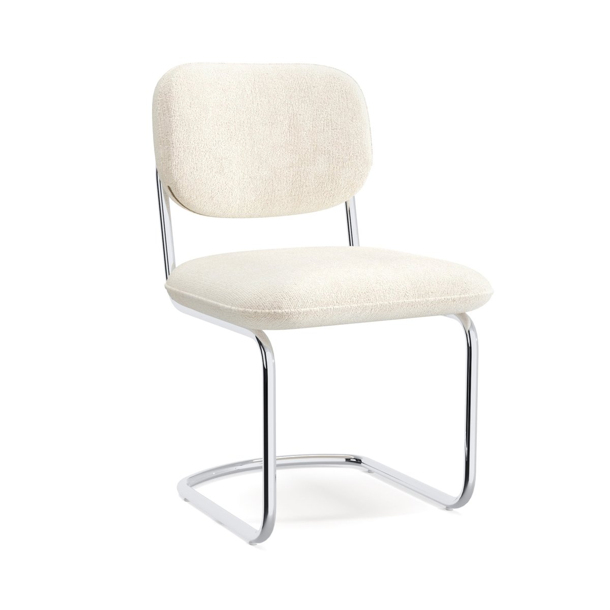 Lot de 2 chaises en velours texturé BLAKE crème, SIA HOME