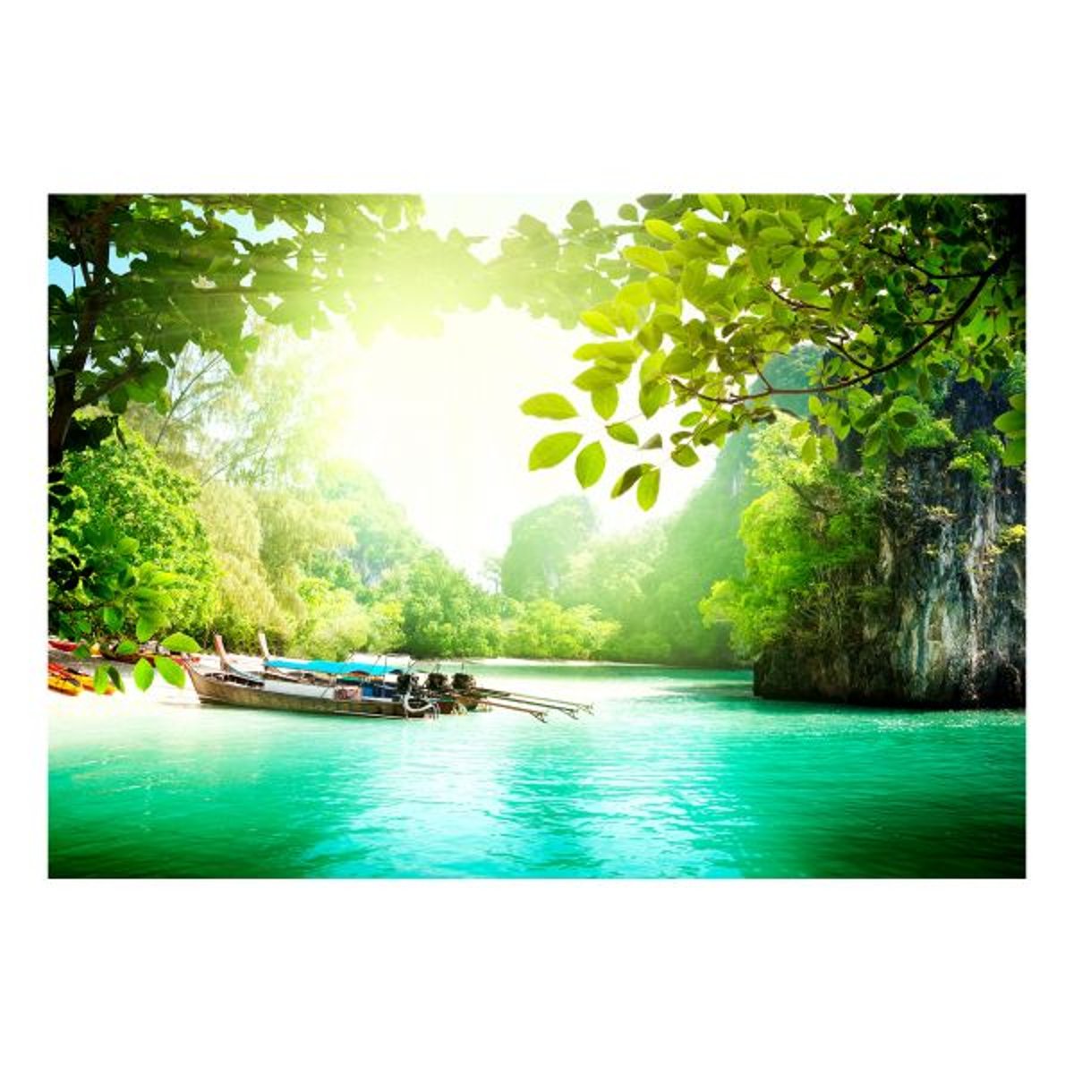 Papier peint intissé panoramique Paysage Paradis vert, EDEN