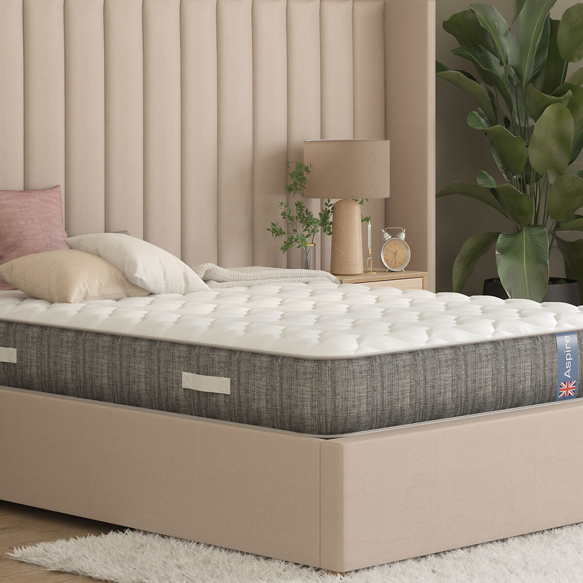 Pocket+ Hybrid Mattress white, ASPIRE