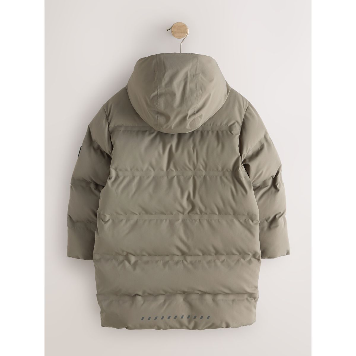 Long manteau rembourré imperméable vert kaki, NEXT