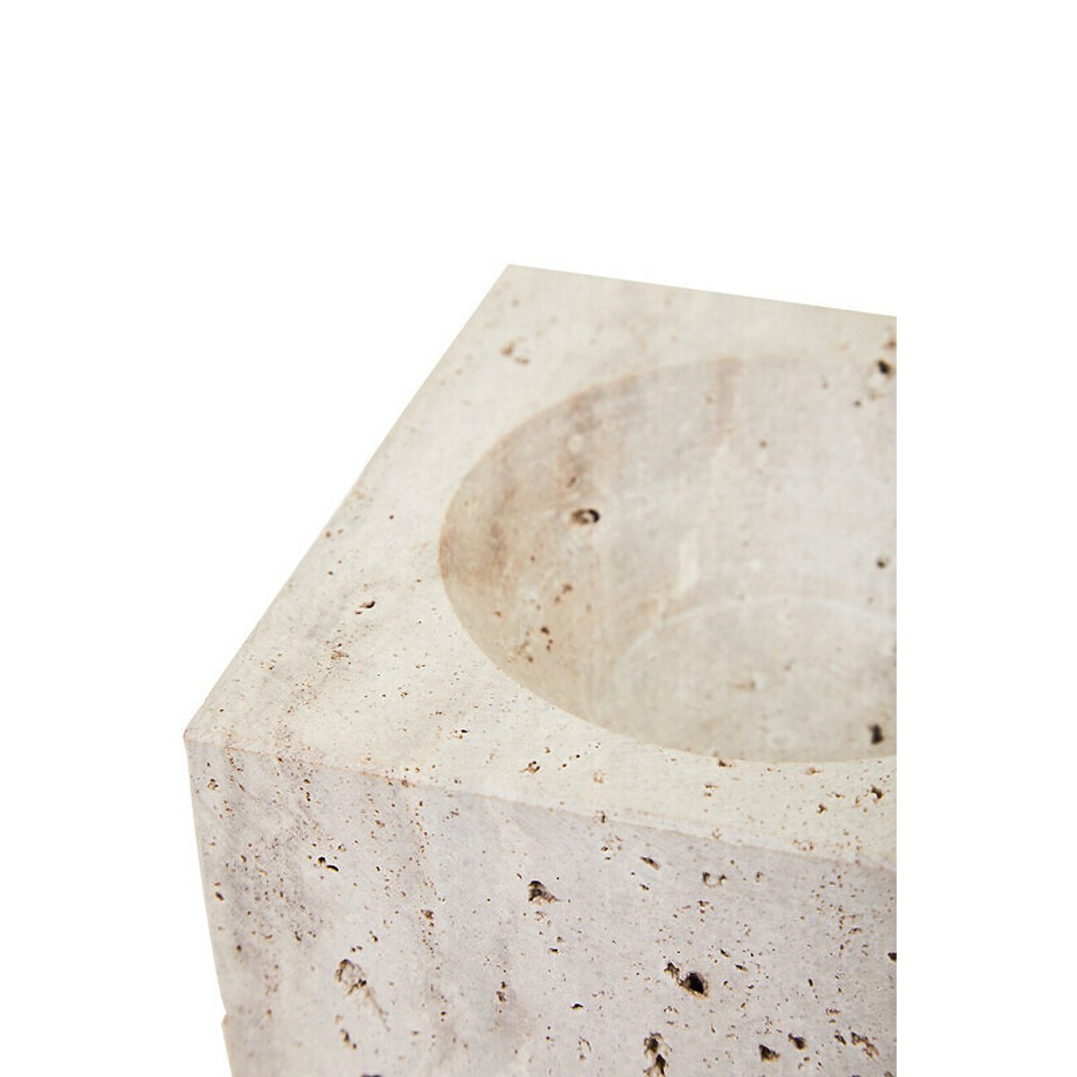 Travertine Square Decorative Bowl natural, FIFTY FIVE SOUTH