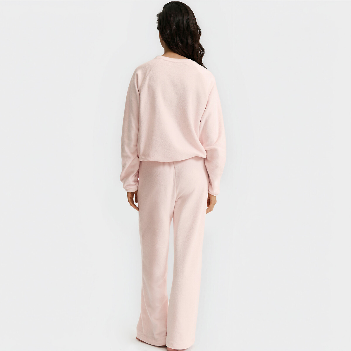 Pyjama 2 pièces, en éponge rose, LA REDOUTE COLLECTIONS