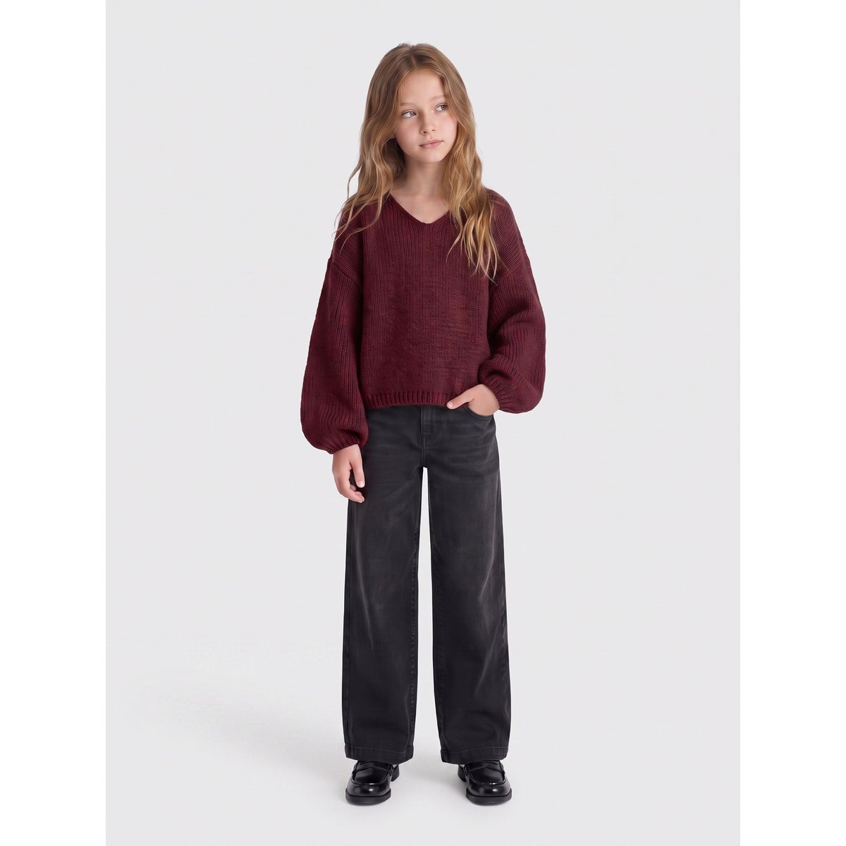 Pull En Maille cabernet, KIDS ONLY