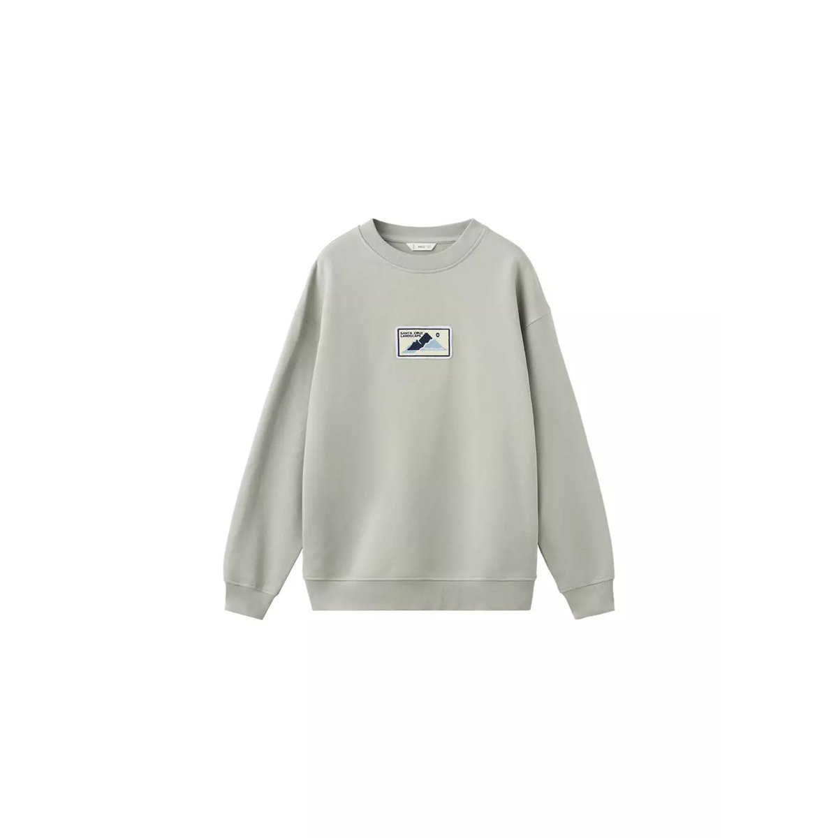 Sweat-shirt coton écusson gris, MANGO TEEN