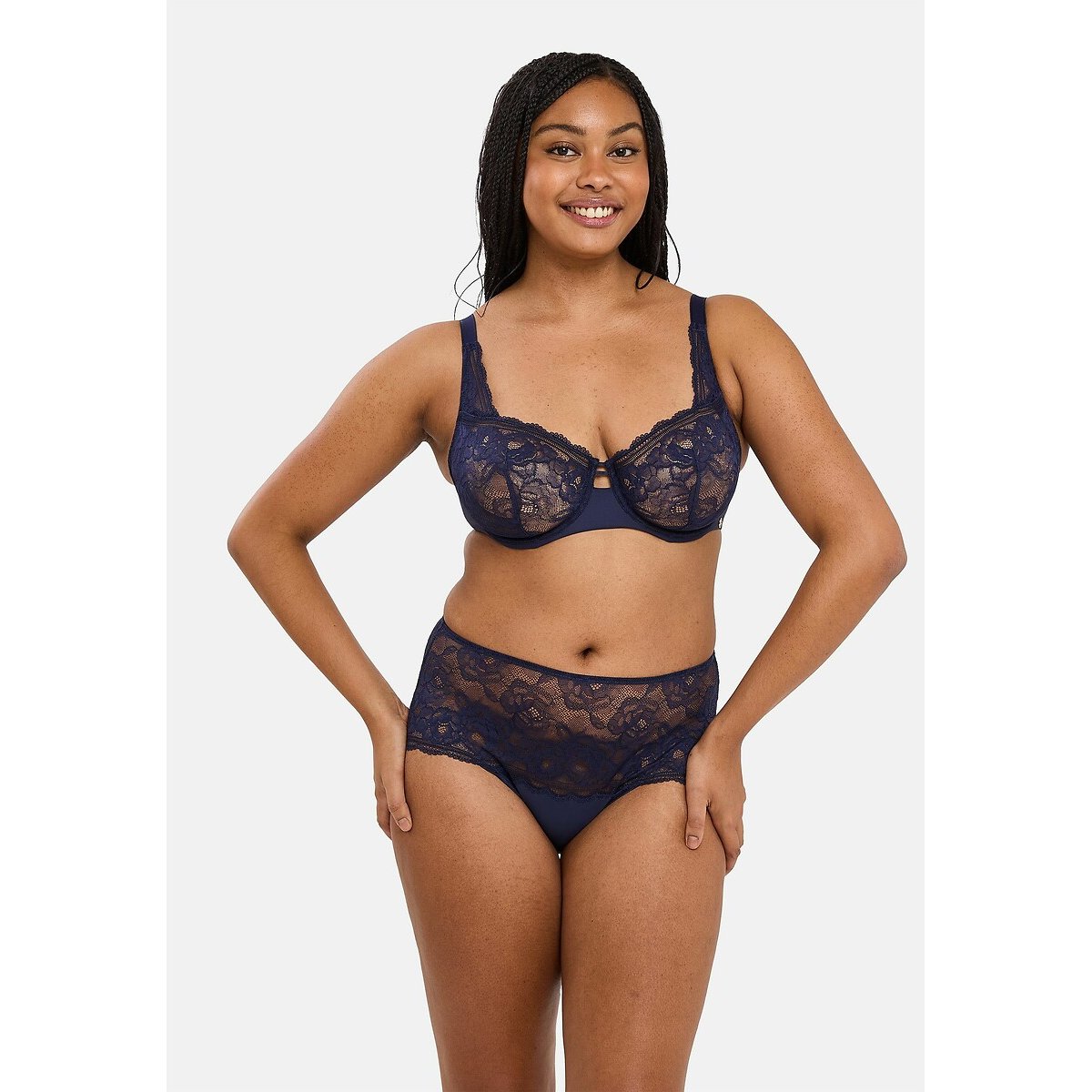 Lily Demi-Cup Bra navy blue, SANS COMPLEXE