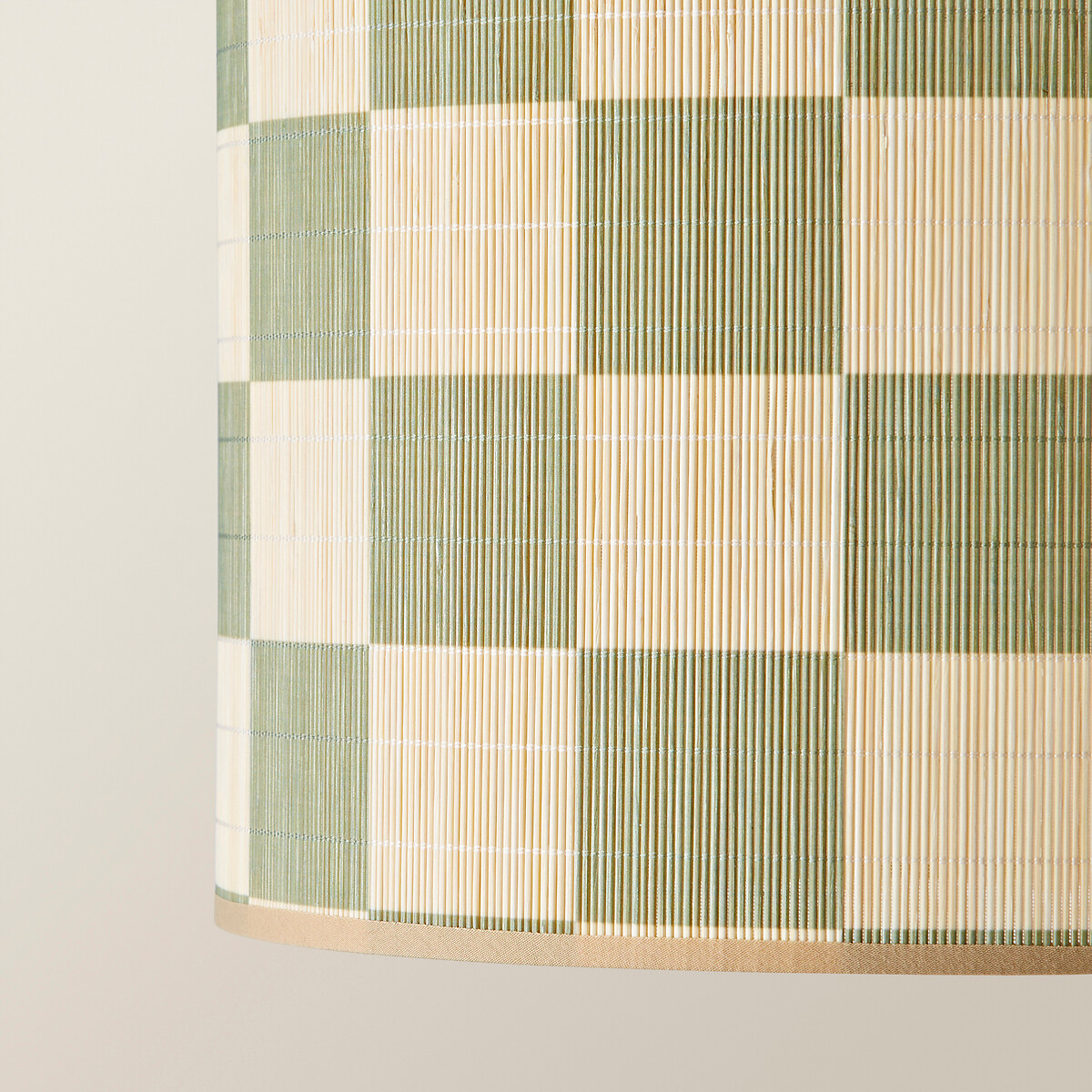 30cm Lillie Green Checkerboard Bamboo Printed Shade green, SO'HOME