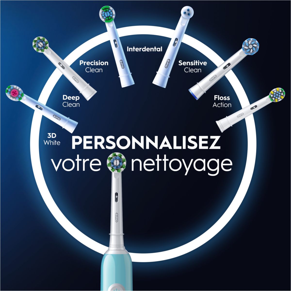 Brosse à dents électrique Pro 1 Bleue Sensitive Clean couleur unique, ORAL B