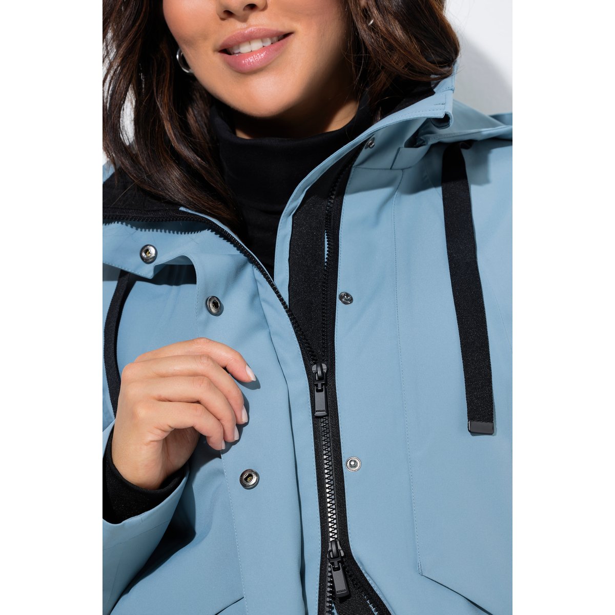 Veste technique HYPRAR à capuche gris bleu, ULLA POPKEN