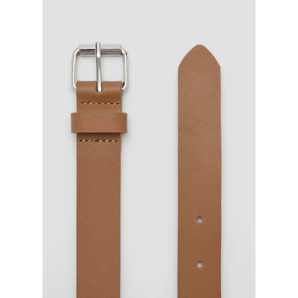Ceinture 100 % cuir bovin marron moyen, MANGO MAN