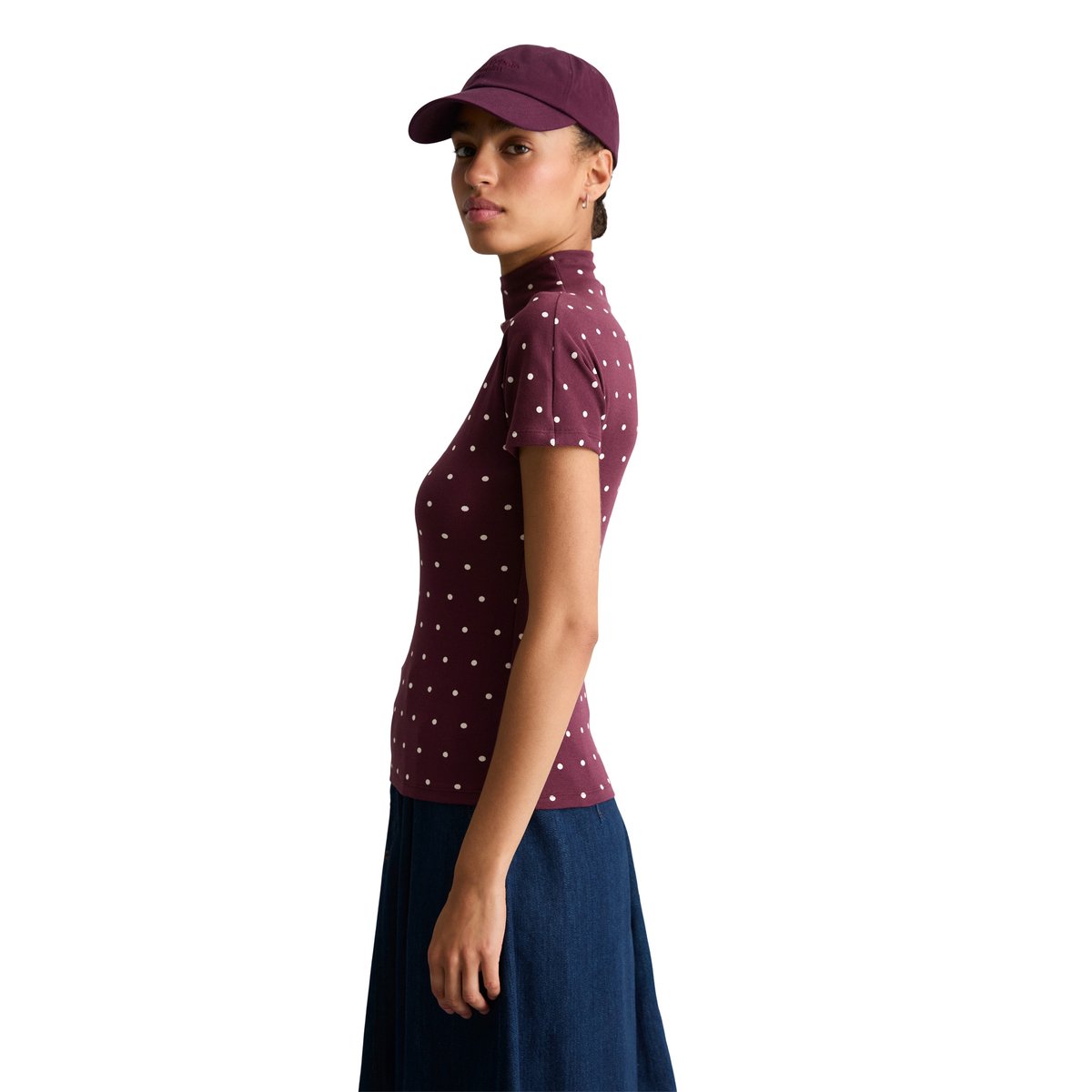 Haut slim en jersey côtelé en jersey extensible rouge, MARC O’POLO DENIM