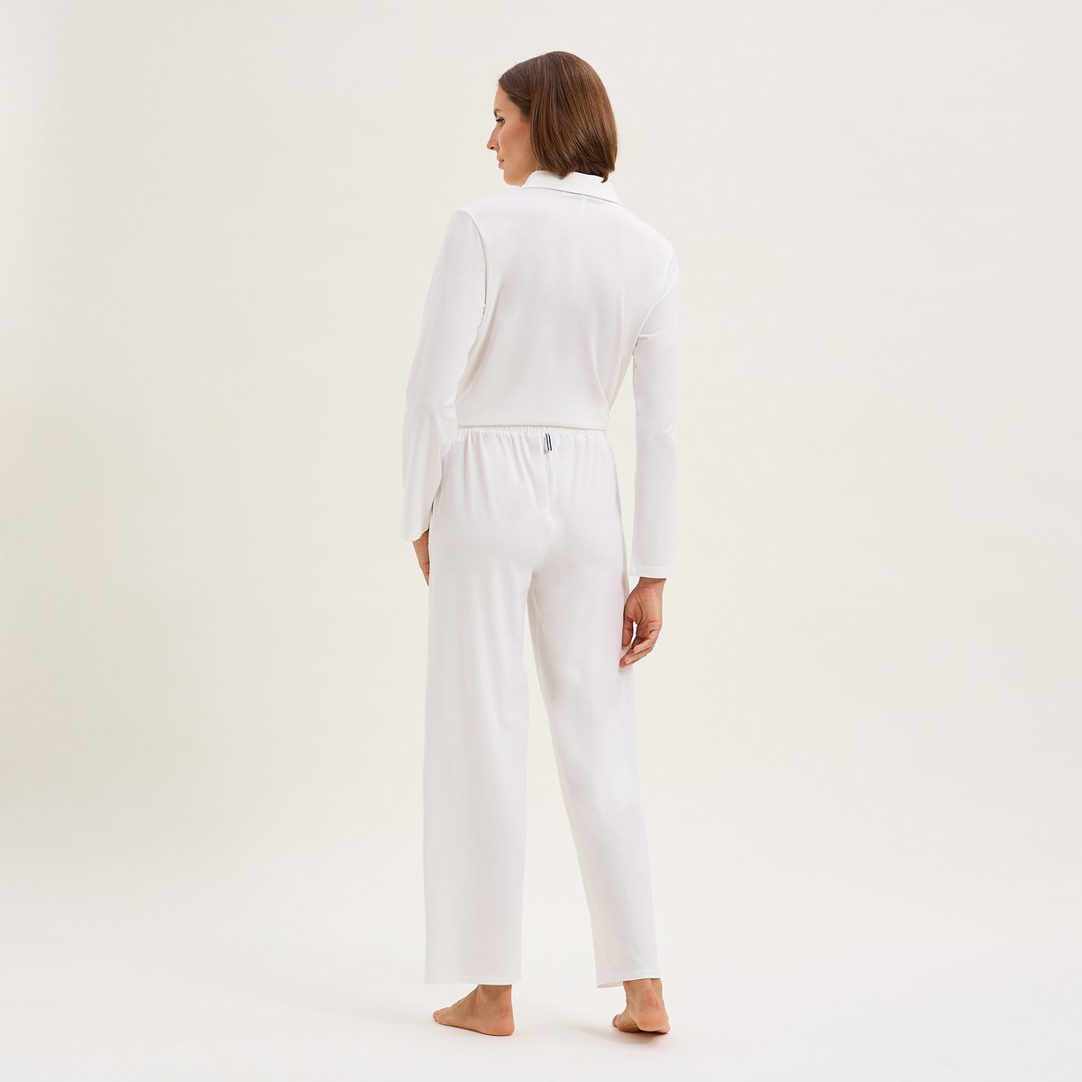 Pantalon  en jersey LES BASIQUES ecru, LAURENCE TAVERNIER