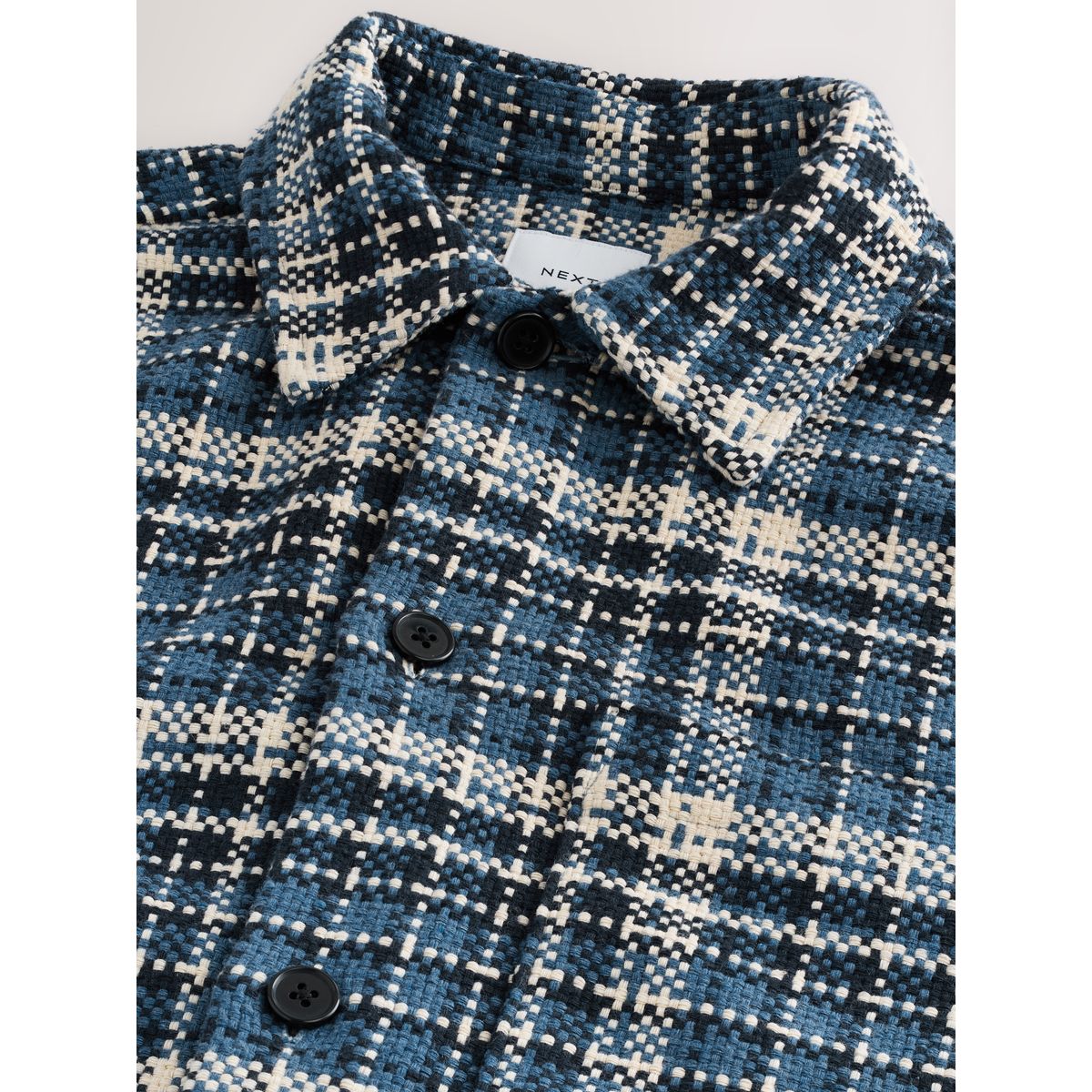 Veste-chemise à motif patchwork bleu indigo, NEXT