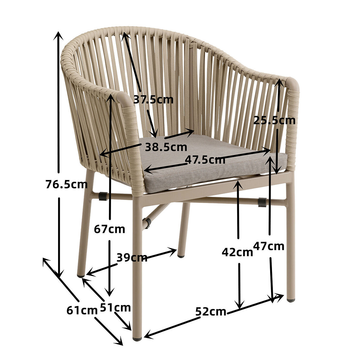 Chaise a. acc. Santanyi crème crème, KARE DESIGN
