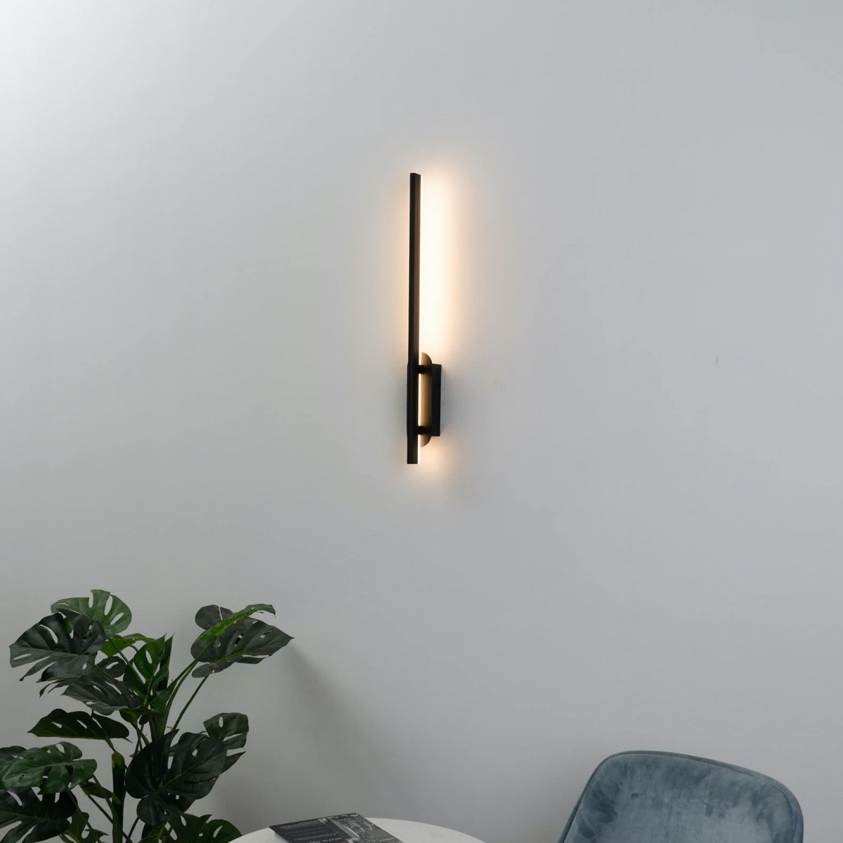 Applique murale minimaliste - TARANTO noir, KOSILUM