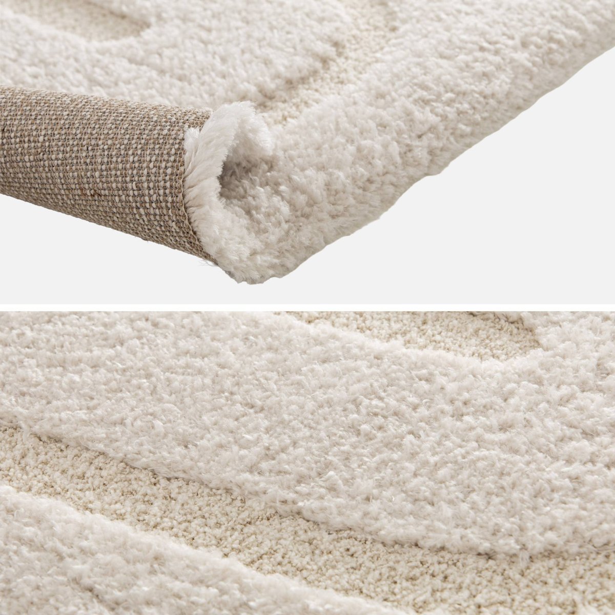 Tapis intérieur rectangulaire contemporain MAE crème, SWEEEK