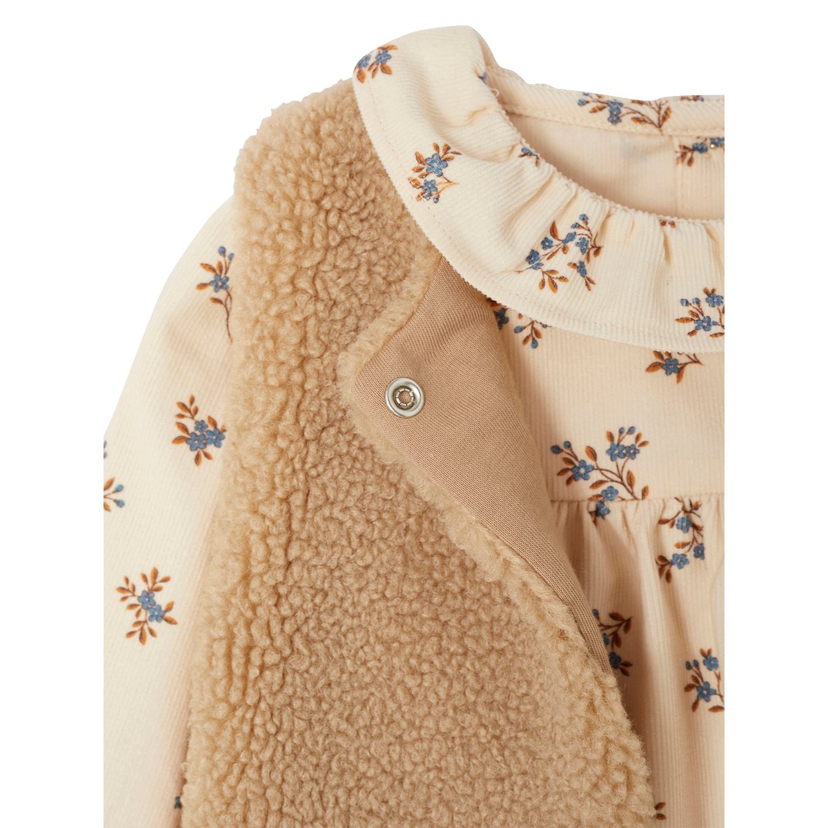 Coffret robe + gilet + bandeau vanille, VERTBAUDET