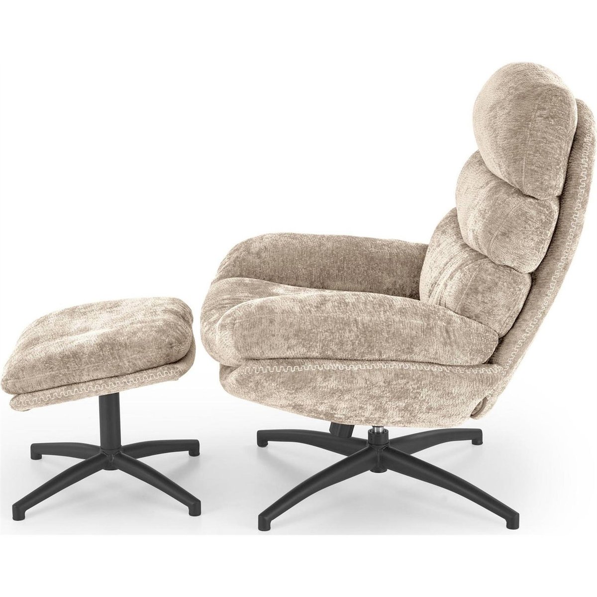 Fauteuil à bascule RIKELY beige chiné, RECOLLECTION