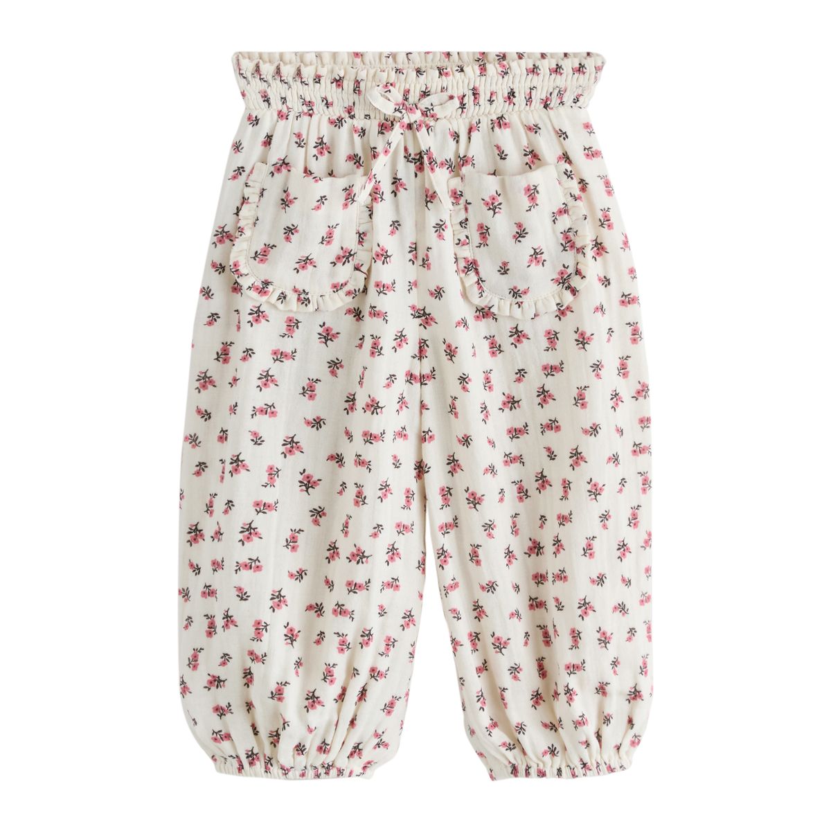 Pantalons, lot de 2 rose et floral, NEXT