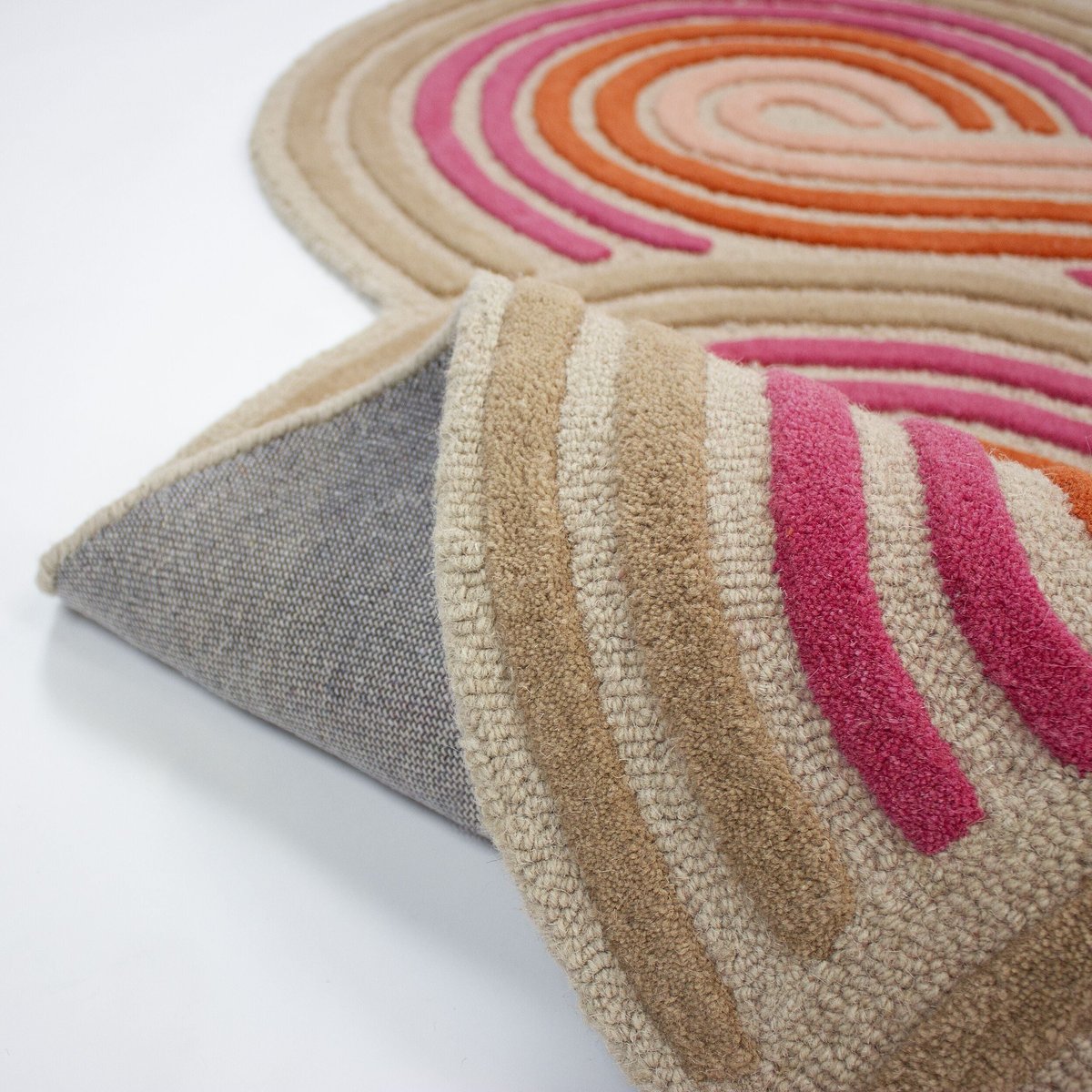 Tapis en laine SPIRAL rose, FLAIR RUGS
