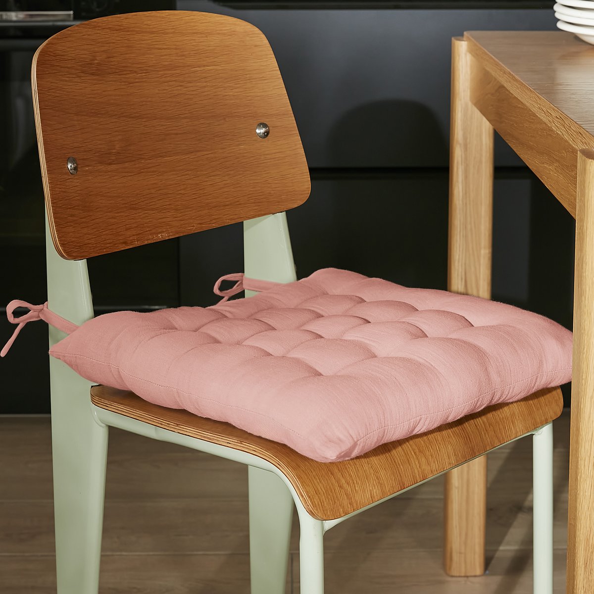 Coussin de chaise 40x40 cm Gaze de Coton Terra Rose Foncé rose foncé, EDEN