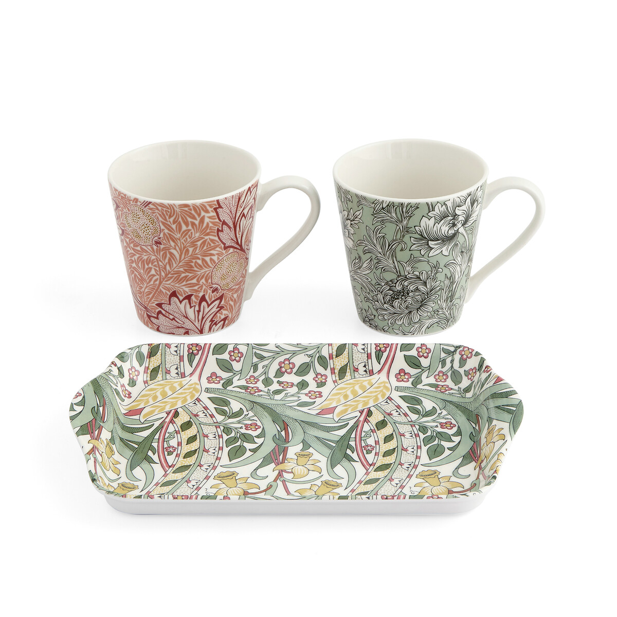 Morris & Co. Mug & Tray Set multi-coloured, MORRIS & CO.